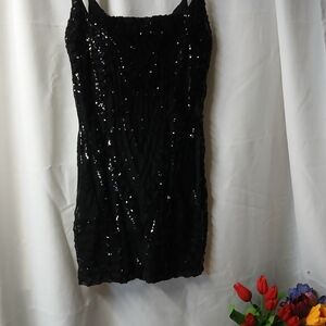 Windsor Black Sequin Mini Dress